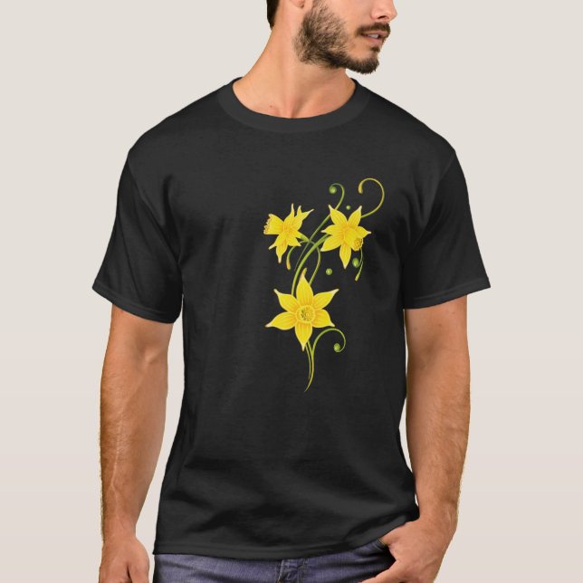 Camiseta Daffodil Flowers Design For Spring And Easter Holi (Anverso)