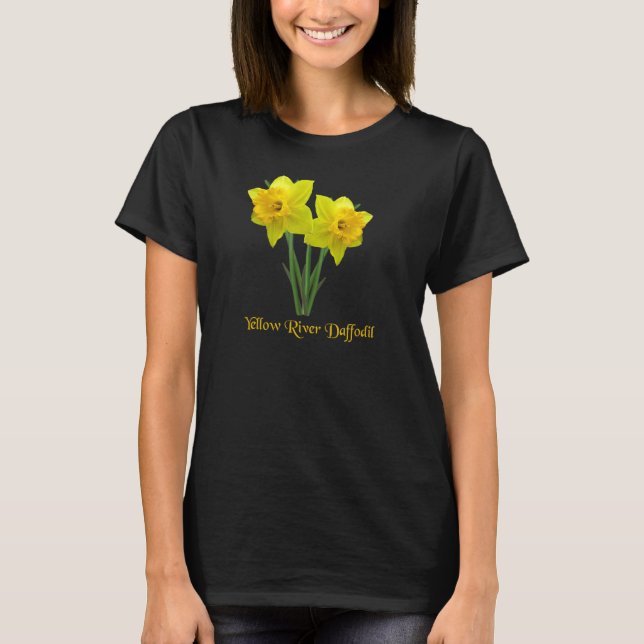 Camiseta Daffodil Río Amarillo Daffodils Flor Botánica (Anverso)