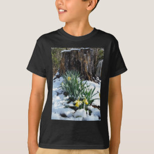 Camiseta Dafpies amarillos en la nieve