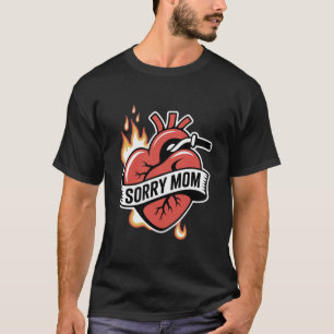 Camiseta Daga Gótica & Rosa Gráfica Detallada Blackwork