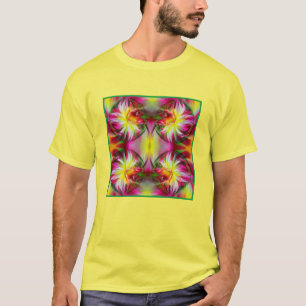 Camiseta Dahlia Flor Floral Abstrato Arte
