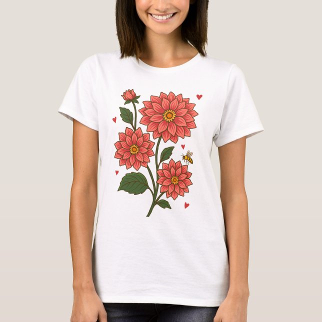 Camiseta Dahlia Flower (Anverso)