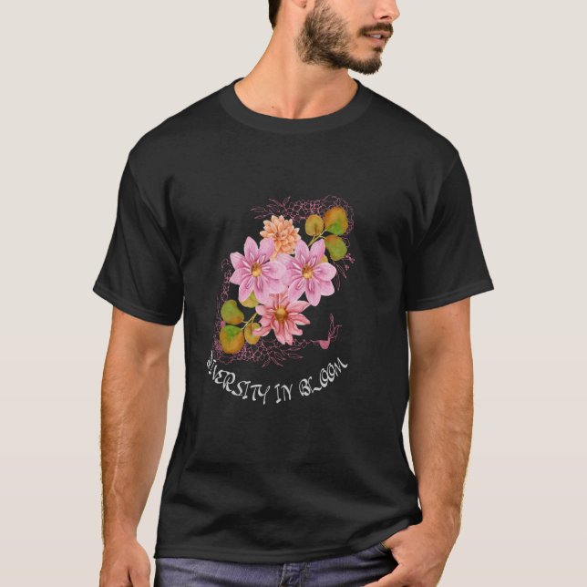 Camiseta Dahlia Flower, amante de las flores, botánico, jar (Anverso)