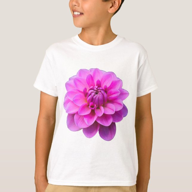 Camiseta Dahlia rosa (aislada) (Anverso)