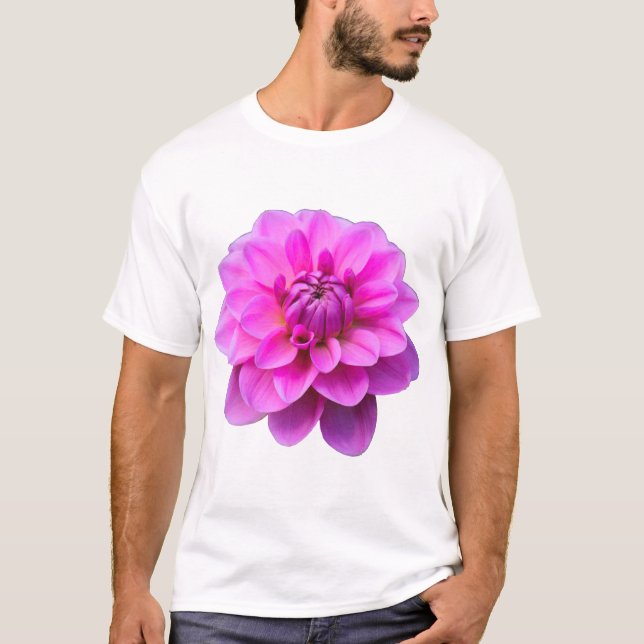Camiseta Dahlia rosa (aislada) (Anverso)