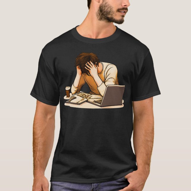 Camiseta Daily Life Exhaustion Digital Overload Graphic (Anverso)