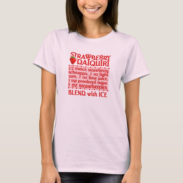 Camiseta Daiquiri Strawberry - elegir estilo, colo (Anverso)