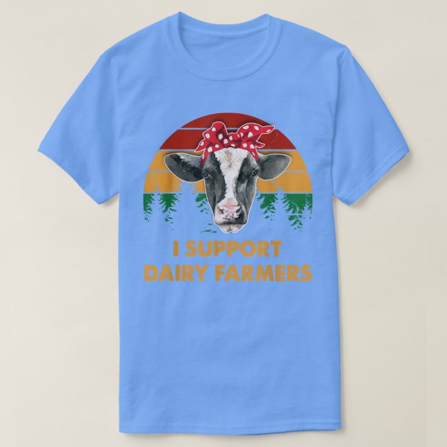 Camiseta Dairy Farmer  I Support Dairy Farmers Gift  (Diseño del anverso)