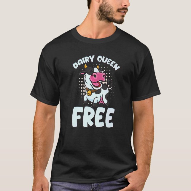 Camiseta Dairy Queens Free Lactose intolerant Vegan (Anverso)