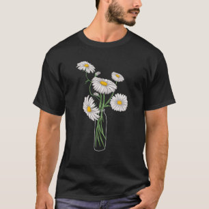 Camiseta Daisies Chamomile Marguerites Bouquet Retro Daisy