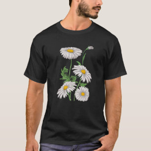 Camiseta Daisies Chamomile Marguerites Bouquet Vintage Dais