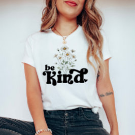 Camiseta Daisies de época con cita - Sé amable