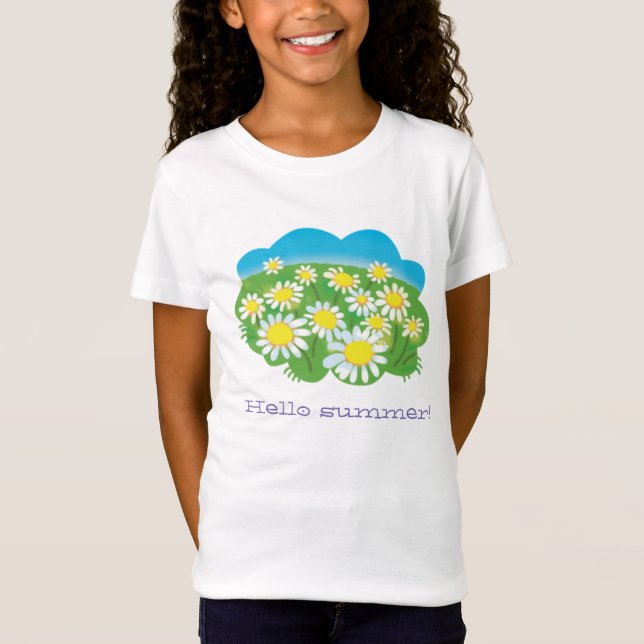 Camiseta daisies de flores personalizados (Anverso)