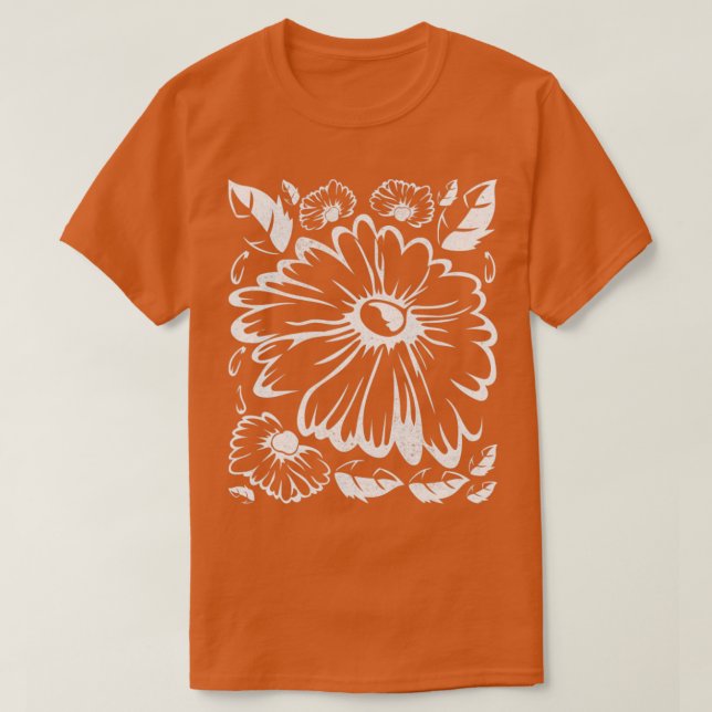 Camiseta Daisies Naturaleza Botánica Jardín Floral Daisy Fl (Diseño del anverso)