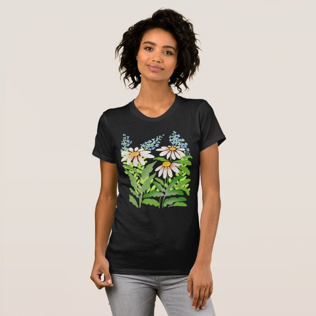 Camiseta Daisies rosados (Anverso completo)