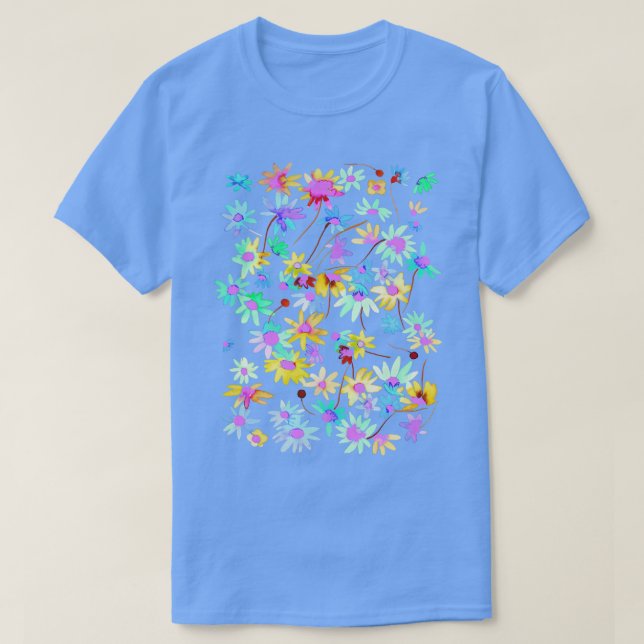 Camiseta Daisies Spring Country Neon (Diseño del anverso)