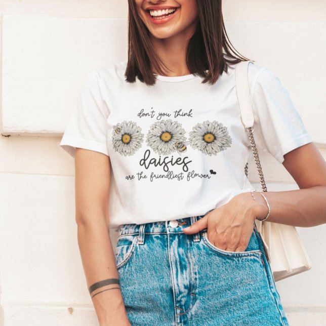 Camiseta Daisies y Bee Wildflower (Subido por el creador)