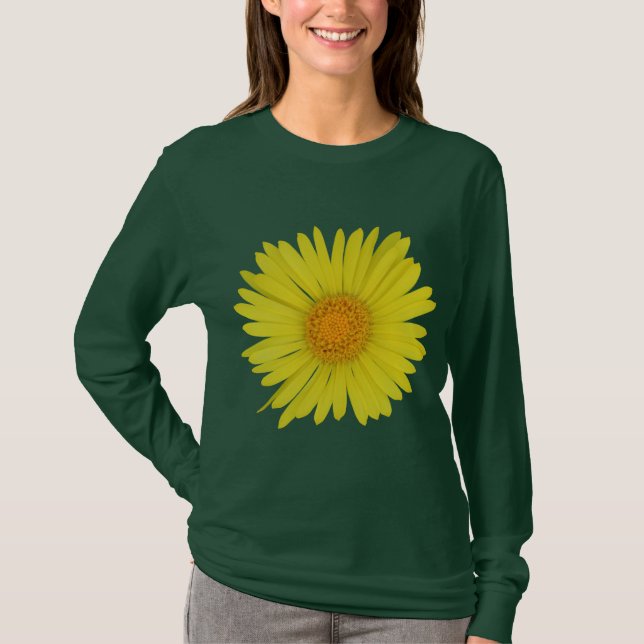 Camiseta Daisy amarillo (aislado) (Anverso)