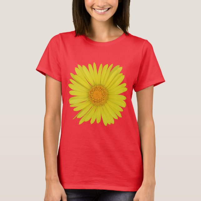 Camiseta Daisy amarillo (aislado) (Anverso)
