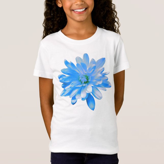 Camiseta Daisy azul, foto retro floral (Anverso)