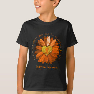 Camiseta Daisy Be Kind Leukemia Awareness Naranja Ribbon