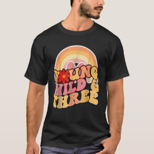 Camiseta Daisy Birthday Young Wild 3 Boho 3er cumpleaños Ma