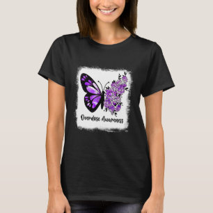 Camiseta Daisy Bleached Butterfly Púrpura Cinta de sobredos