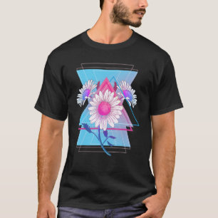 Camiseta Daisy Botanical Garden Vaporwave Flor de margarita
