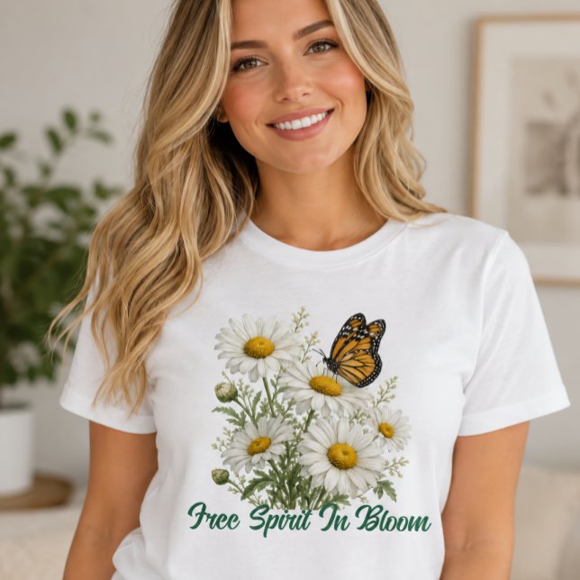 Camiseta Daisy & Butterfly Bloom (Subido por el creador)