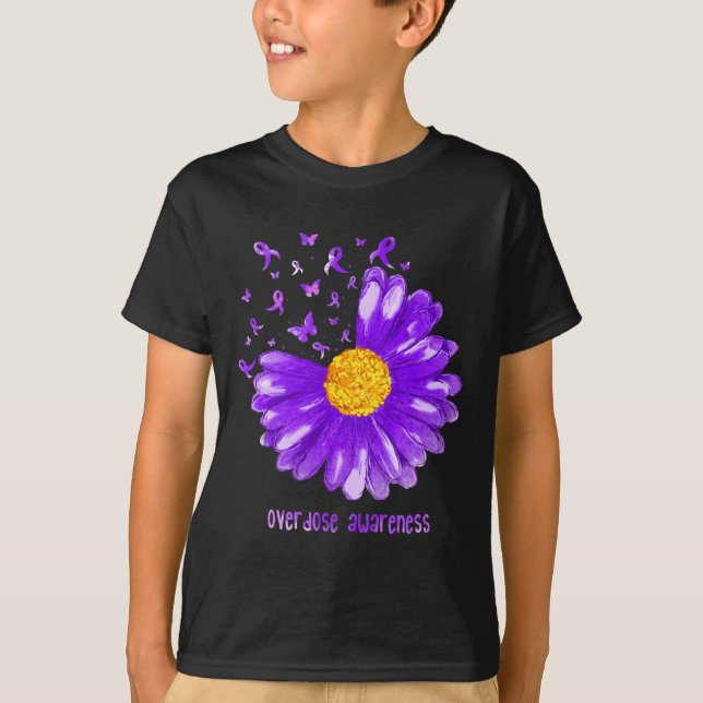 Camiseta Daisy Butterfly Púrpura Cinta de sobredosis Concie (Anverso)