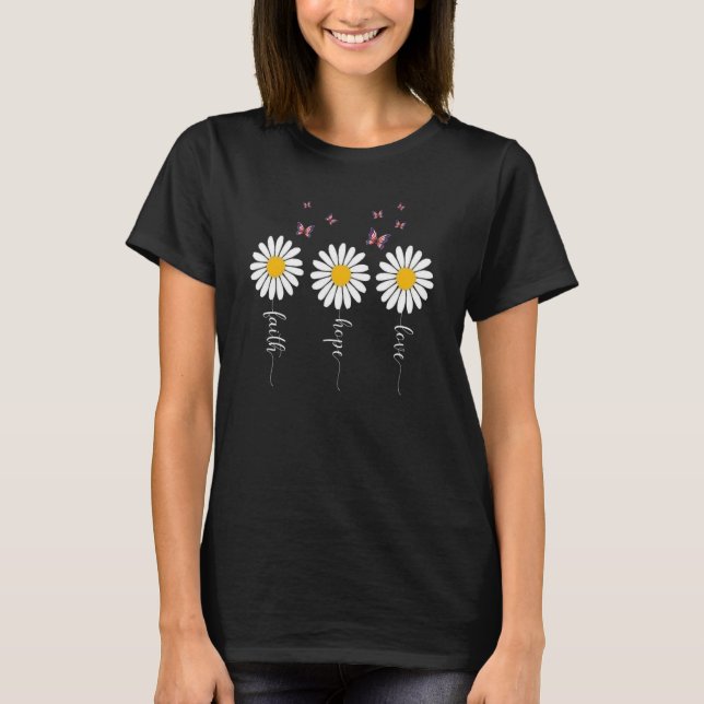 Camiseta Daisy Christians Dios 4 De Julio Fe Esperanza Amor (Anverso)