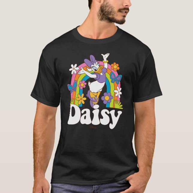 Camiseta Daisy Duck - Spring Rainbow Flowers Butterflies (Anverso)