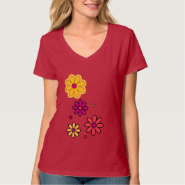Camiseta Daisy Floral de verano femenino