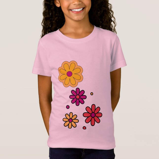 Camiseta Daisy Floral de verano femenino (Anverso)