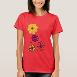 Camiseta Daisy Floral de verano femenino