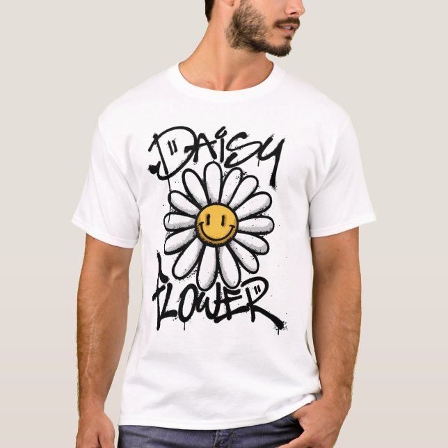 Camiseta Daisy Flower streetwear (Anverso)