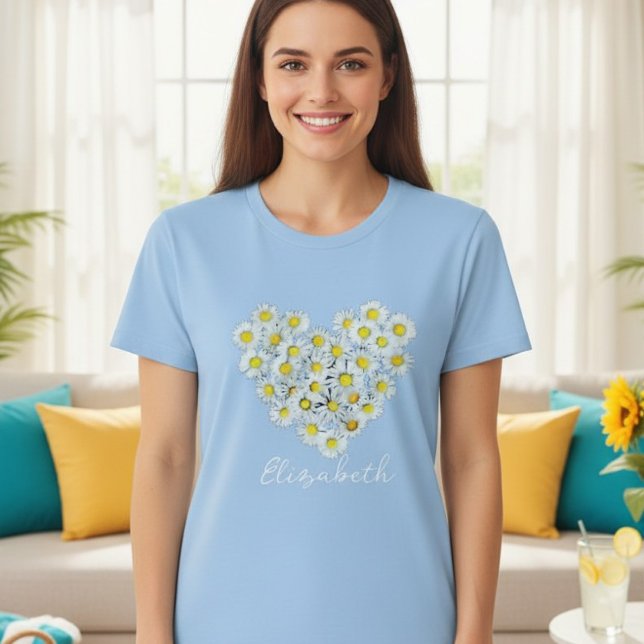 Camiseta Daisy heart tshirt personalized (Subido por el creador)