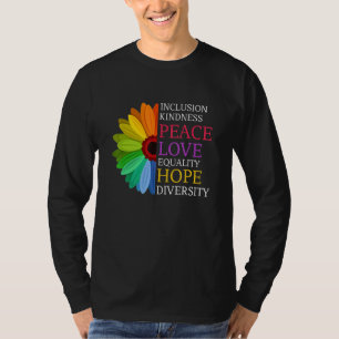 Camiseta Daisy Peace Love Equality Diversity Derechos Human