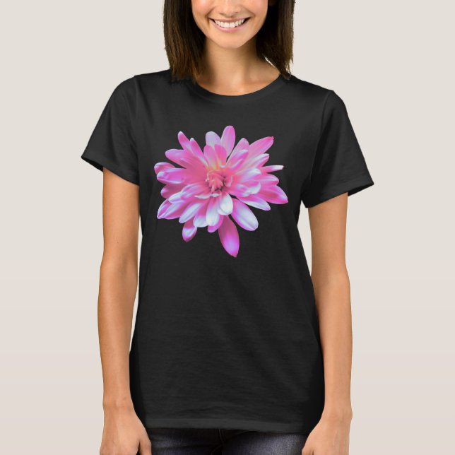Camiseta Daisy rosa, foto retro floral (Anverso)