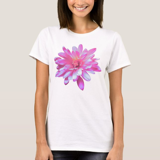 Camiseta Daisy rosa, foto retro floral (Anverso)