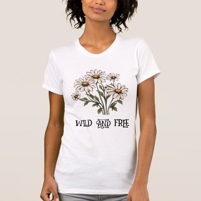 Camiseta Daisy salvaje y libre (Anverso)