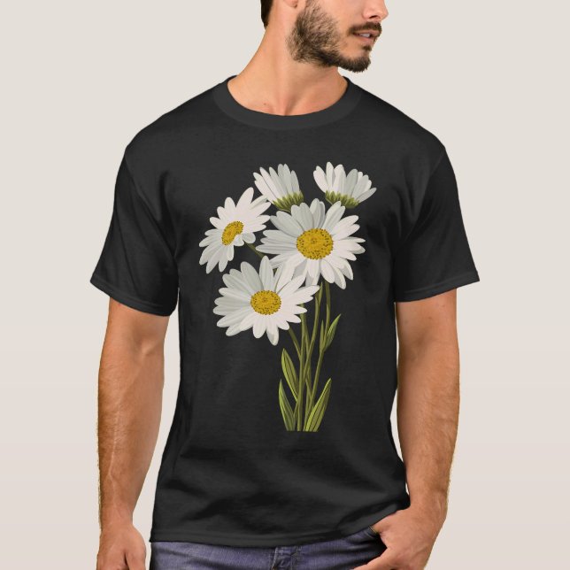 Camiseta Daisy White Daisy Flower (Anverso)