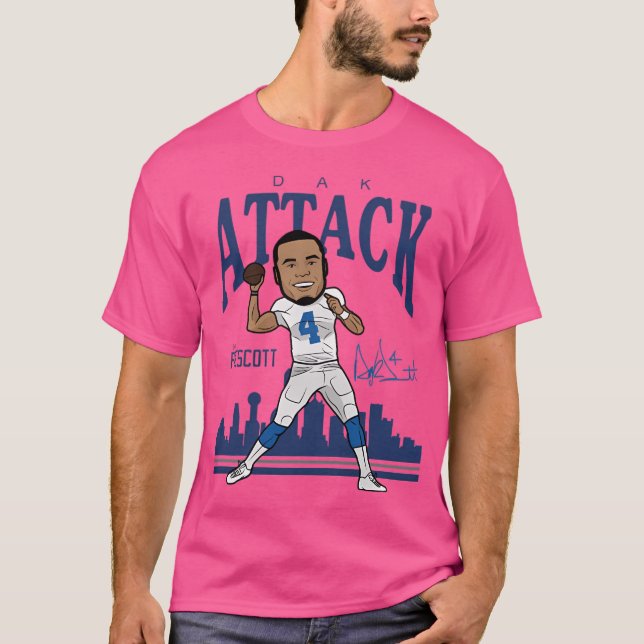 Camiseta Dak Prescott Dallas Toon (Anverso)