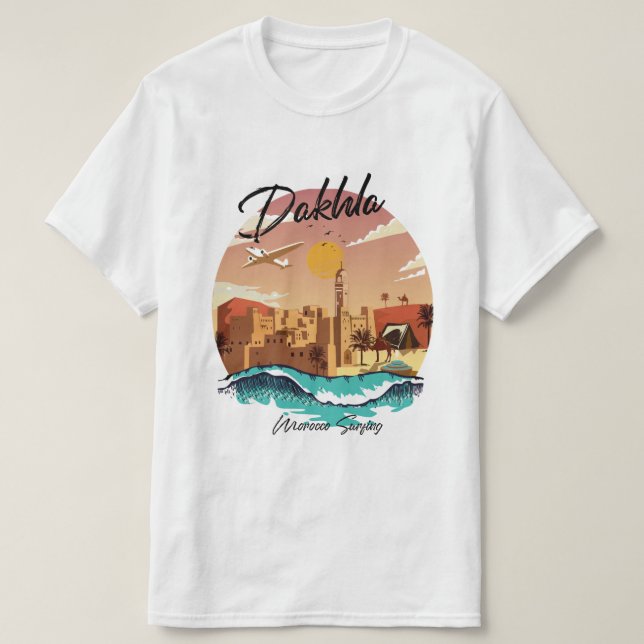 Camiseta Dakhla Marruecos Surfing (Diseño del anverso)