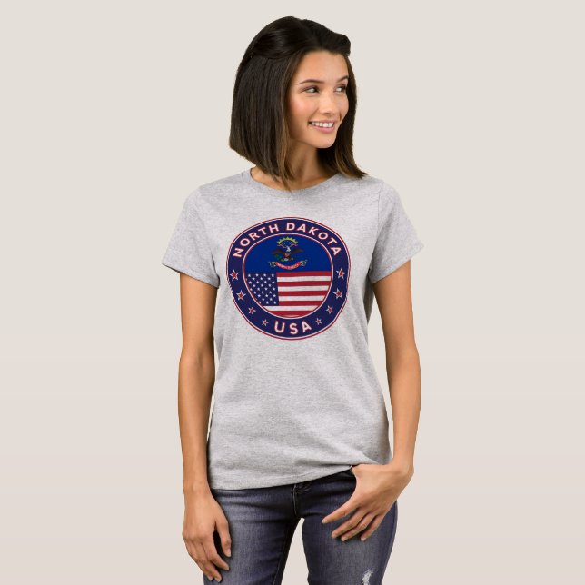 Camiseta Dakota del Norte (Anverso completo)