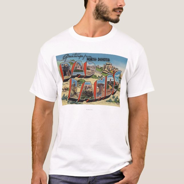 Camiseta Dakota del Norte - Badlands - escenas grandes de (Anverso)