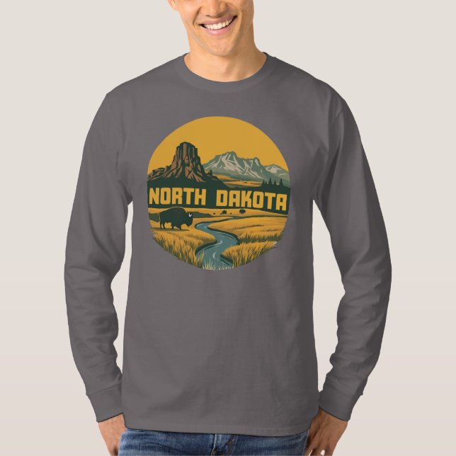 Camiseta Dakota del Norte Estados Unidos de América (Anverso)