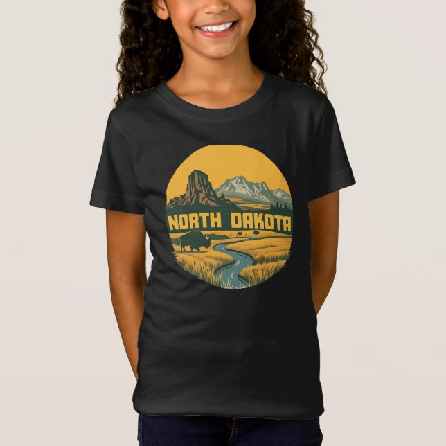 Camiseta Dakota del Norte Estados Unidos de América (Anverso)