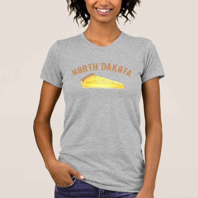 Camiseta Dakota del Norte Kuchen Custard Pastel y postre (Anverso)