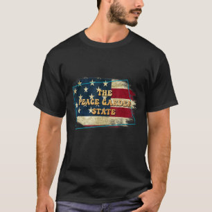 Camiseta Dakota Del Norte Y Us Flag Motto